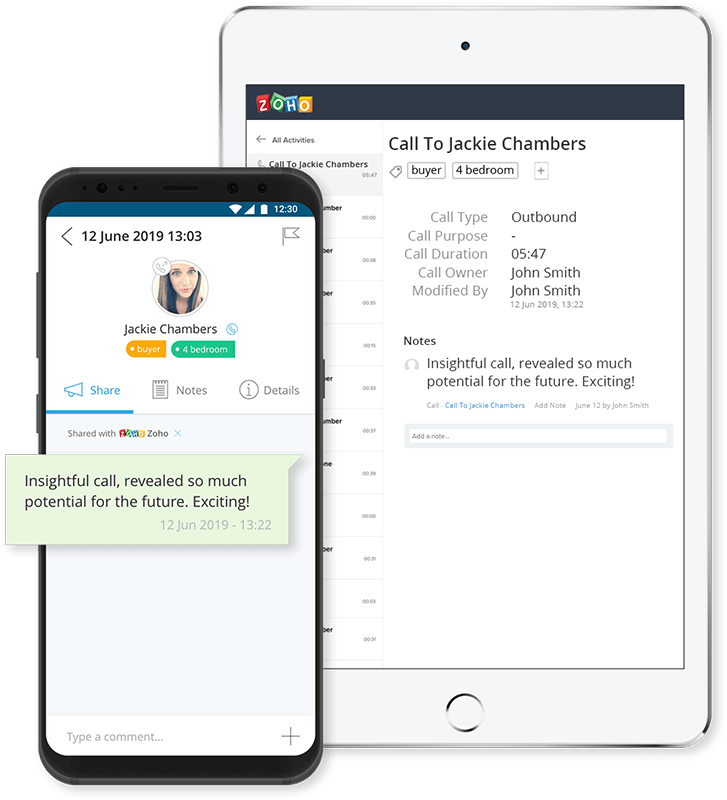 Creator Scripts. Mobile Zoho CRM integration captures